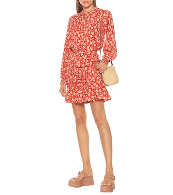 Minigonna Taras a stampa in seta stretch | Veronica Beard