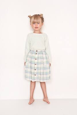 Lea Concord checked cotton skirt | Morley