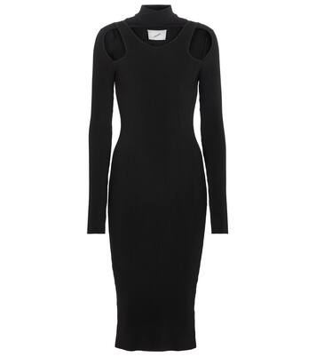Cut-out ribbed-knit midi dress | Coperni