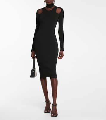 Cut-out ribbed-knit midi dress | Coperni