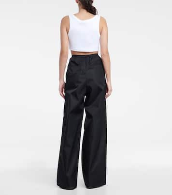 Logo cotton jersey crop top | Prada