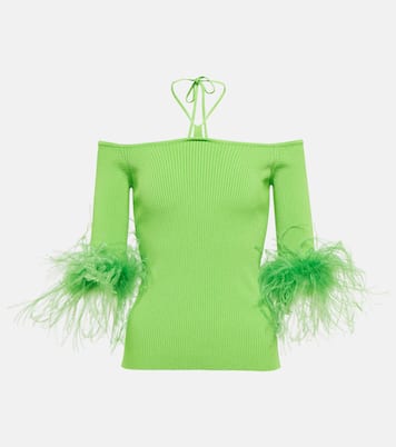 Top in maglia con piume | Giuseppe di Morabito