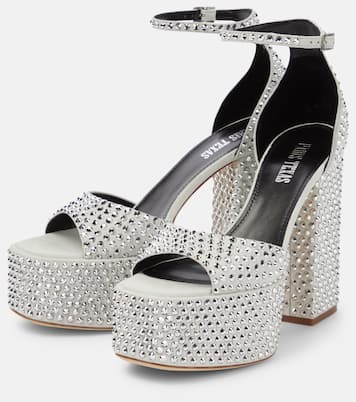 Tatiana embellished suede platform sandals | Paris Texas