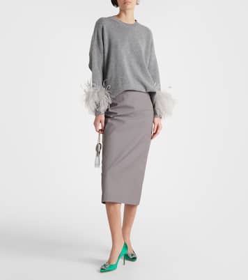Escarpins Hangisi en satin à ornements | Manolo Blahnik