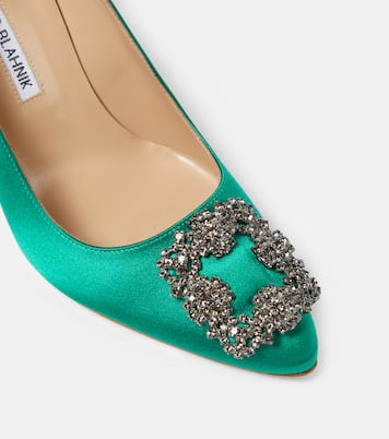Escarpins Hangisi en satin à ornements | Manolo Blahnik