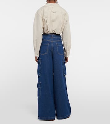 High-Rise-Cargohose Hailey aus Denim | The Frankie Shop