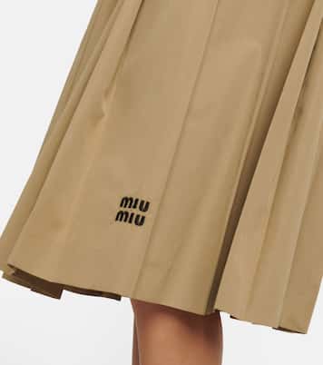 Gonna midi in cotone | Miu Miu
