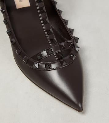 Ballerinas Rockstud aus Leder | Valentino Garavani
