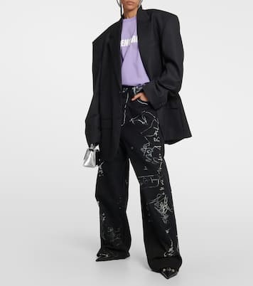 Jeans gamba larga e vita media | Balenciaga