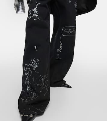 Jeans gamba larga e vita media | Balenciaga