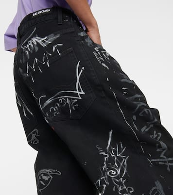 Jeans gamba larga e vita media | Balenciaga