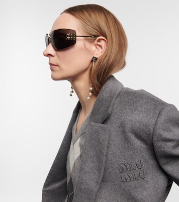 Logo rectangular sunglasses  | Miu Miu
