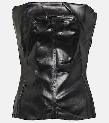 Coated denim bustier  | Rick Owens