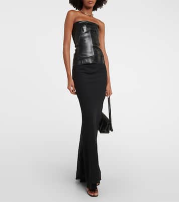 Coated denim bustier  | Rick Owens