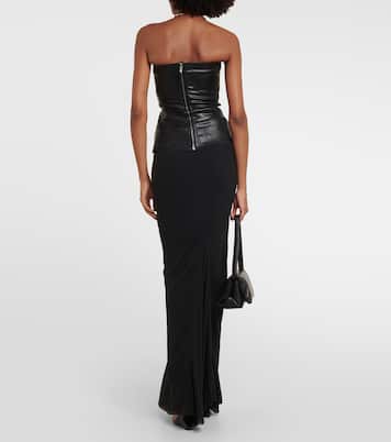 Coated denim bustier  | Rick Owens