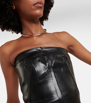 Coated denim bustier  | Rick Owens