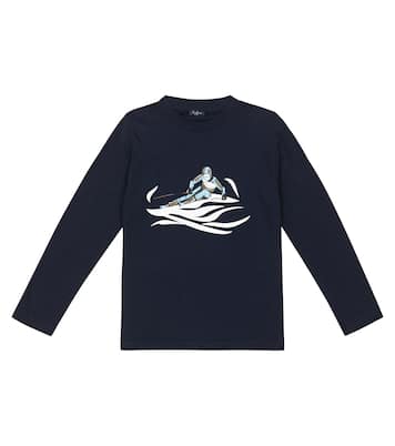 Top in jersey di cotone con stampa | Il Gufo