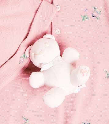 Baby cotton onesie, hat, and teddy bear set | Polo Ralph Lauren Kids