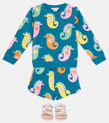 Set de sudadera y shorts de forro polar | Stella McCartney Kids