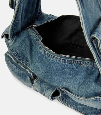 Borsa a spalla Superbusy Small in denim | Balenciaga