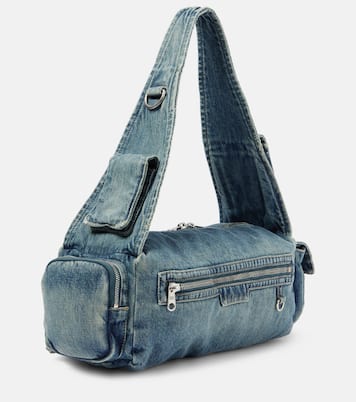 Borsa a spalla Superbusy Small in denim | Balenciaga