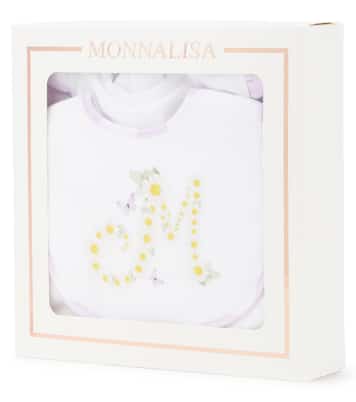 Bébé – Set grenouillère, bavoir et chapeau bob | Monnalisa