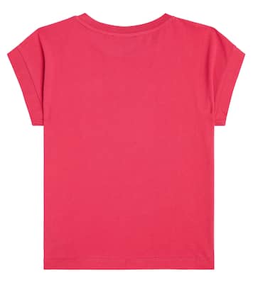 T-shirt in jersey di cotone con logo | Balmain Kids