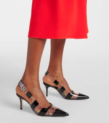 Escarpins Uxra en cuir verni et PVC | Manolo Blahnik