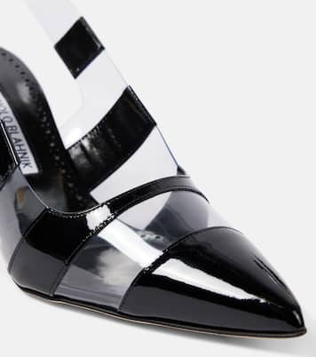 Escarpins Uxra en cuir verni et PVC | Manolo Blahnik