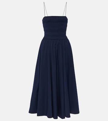 Smocked cotton midi dress | Polo Ralph Lauren