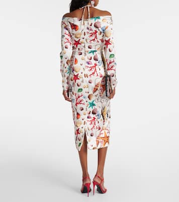 Robe midi Capri imprimée en soie mélangée | Dolce&Gabbana