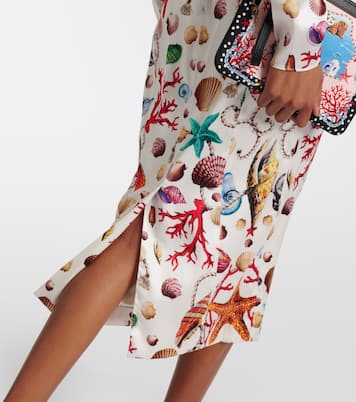 Robe midi Capri imprimée en soie mélangée | Dolce&Gabbana