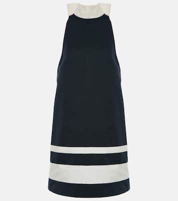 Vestido corto Finn de grogrén a rayas | Staud