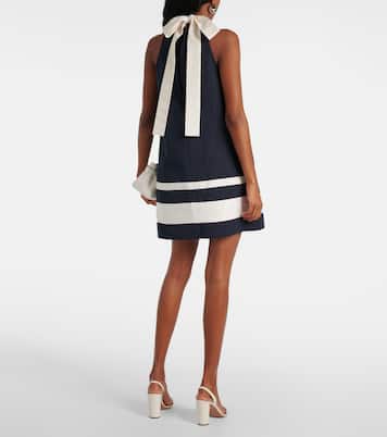 Vestido corto Finn de grogrén a rayas | Staud