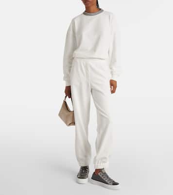 Pantalon de survêtement Glitter en coton | Brunello Cucinelli