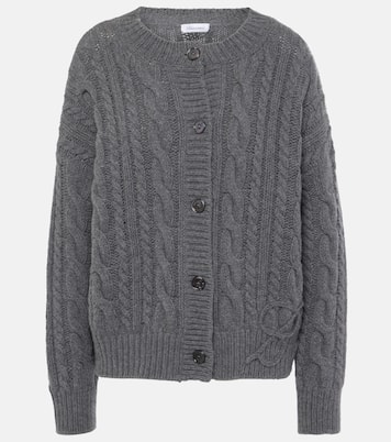Cardigan in lana e cashmere a trecce | Blumarine