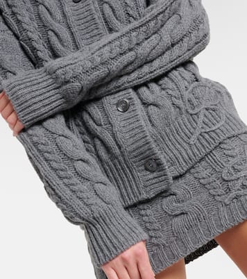 Cardigan in lana e cashmere a trecce | Blumarine