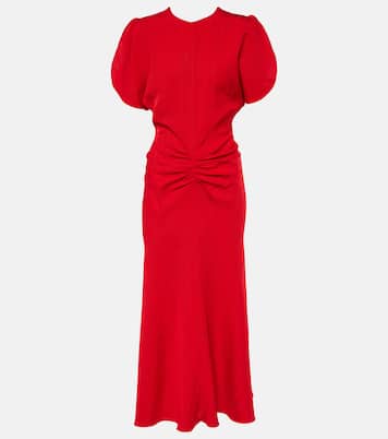 Abito midi con ruches | Victoria Beckham