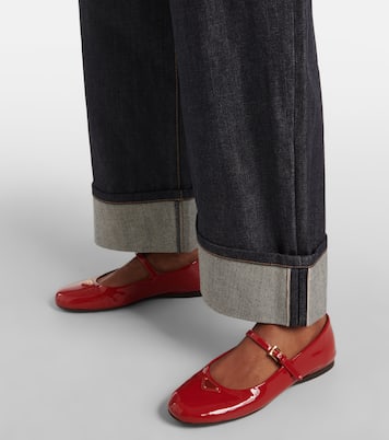 Mary-Jane-Ballerinas aus Lackleder | Prada