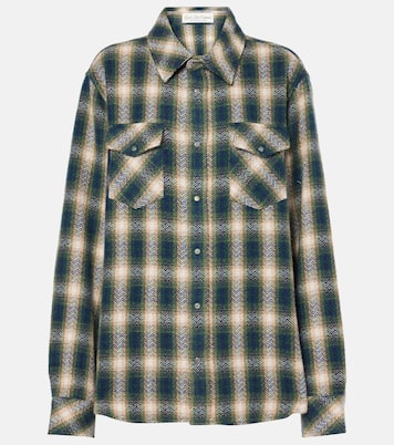 Camisa de cachemir con tartán | God's True Cashmere