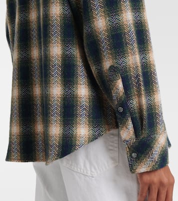 Camisa de cachemir con tartán | God's True Cashmere