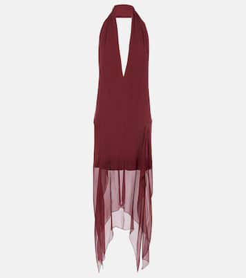 Abito corto in georgette di seta | Ferragamo
