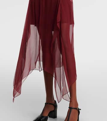 Abito corto in georgette di seta | Ferragamo