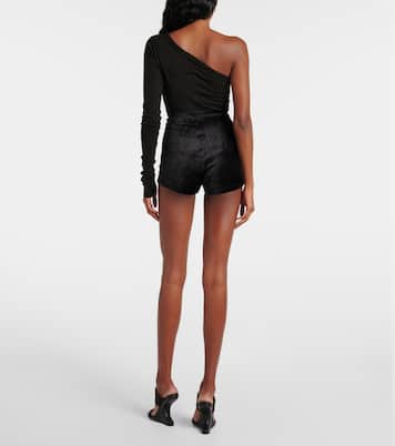 High-Rise Shorts Dirt aus Samt | Rick Owens