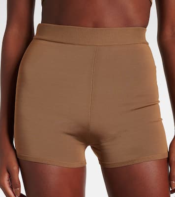 Shorts in maglia a vita alta | Saint Laurent