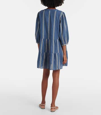 Abito corto Kaitlyn in jacquard di misto cotone | Velvet