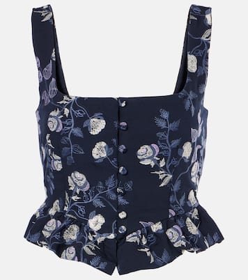 Besticktes Cropped-Top Eslabón Sueño | Agua by Agua Bendita