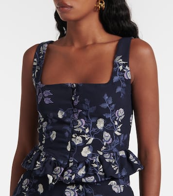 Besticktes Cropped-Top Eslabón Sueño | Agua by Agua Bendita