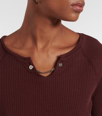 Top in jersey di cotone con catena | McQueen