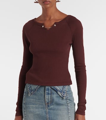 Top in jersey di cotone con catena | McQueen